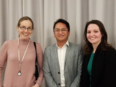 (left) Ms. Anu Partanen, Justine, Karolina Horvatova